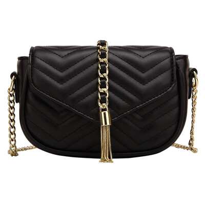 

Bag female 2019 new Korean version of the wild ins shoulder slung wideband fashion texture simple foreign small square bag