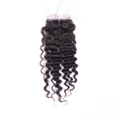 

Dolago 100 Human Hair Deep Wave 18 Inch 5x5 Lace Closure Natural Color Malaysian Virgin Hair Lace Frontal Closure