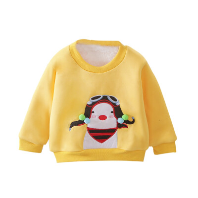 

Cute Baby Coat 0-4T New Autumn Kids Baby Girl Cartoon Print Sweatshirts Casual Toddler Coat Long Sleeve Outerwear