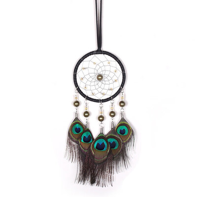 

Gobestart Handmade Lace Dream Catcher Feather Bead Hanging Decoration Ornament Gift