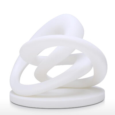 

Circle Around Abstract Line 3D Printed Sculpture Originally Designed Home Decoration Desk Decor Perfect Gift White
