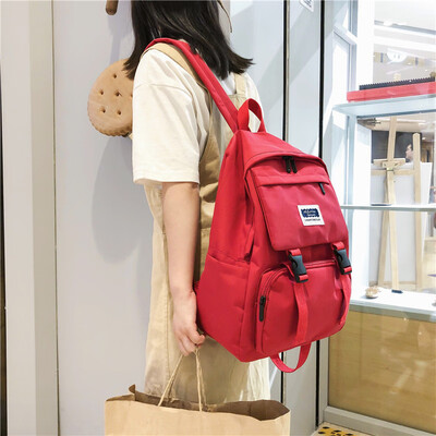 

Double-shoulder bag inswind fashion schoolbag Korean version female high school backpack junior high school students travel Korean