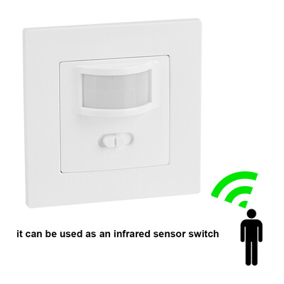 

AC 110V-240V Infrared PIR Motion Sensor Recessed Wall Lamp Light Bulb Switch Motion Sensor Light Switch Wall Light Switch