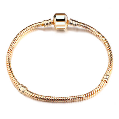 

European bead chain 3mm snake chain pure copper plated silver large bead chain