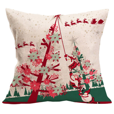 

Tailored Merry Christmas Cushion Cover Square Pillow Case Home Decor