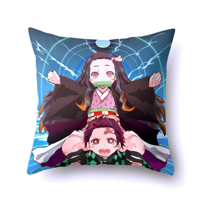 

Japanese Anime Demon Slayer Pillowcase Decorative Pillow Case Cushion Cover with Double-Sided Pattern