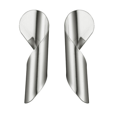 

EK2179 New Fashion Smooth Metal Irregular Twist Spiral Dangle Earrings for Women Punk Rock Jewelry Wave Design Party Brincos