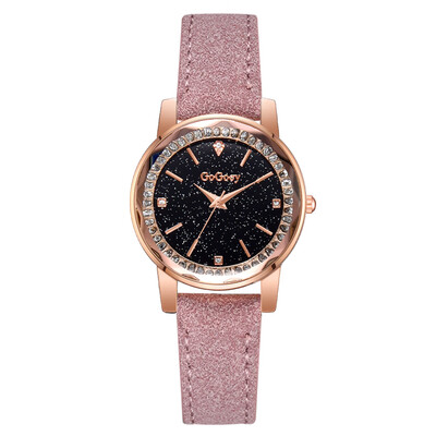 

PU watch fashion diamond dial leisure quartz watch star watch