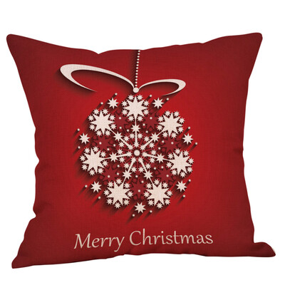 

Tailored Christmas Pillow Case Glitter Cotton Linen Sofa Throw Cushion Cover Home Decor