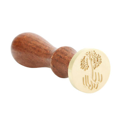 

Antique Plant Tree Wood Handle Metal Sealing Wax Stamps Invitations Decor