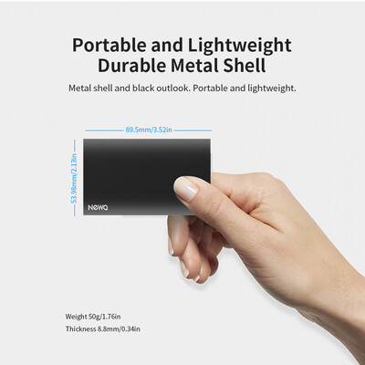 

NEWQ SSD Type-C 31 Solid State Disk Portable Hard Disk 128G SSD Metal Shell for AndroidWindowsMac Black