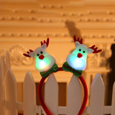 

Christmas LED Flashing Glowing Headband Women Girl Kids Xmas Gift Party New Year Halloween Christmas sweater Hair Decor Props W1