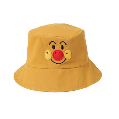 

Cotton Basin Hat Cartoon Embroidered Smile Fisherman Cap Children Sun Hat