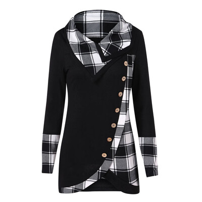 

Womens Long Sleeve Plaid Jumper Sweater Sweatshirt Dress Loose Casual Xmas Tops