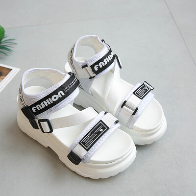 

Sports sandal women ins tide-thick bottom 2019 new summer casual Korean-style flat-bottom womens shoes high-fire super-fire