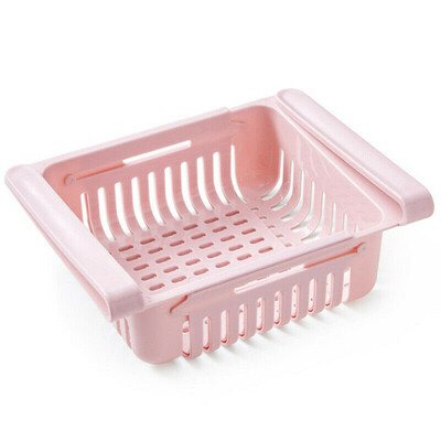 

Retractable Refrigerator Basket Compartment Drainable Drawer Storage