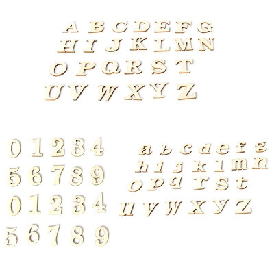 

2 Kits Portable Delicate Wooden 26 Capital Letter Minuscule 0-9 Figure Scene Prop Decoration 124pcs Mixed Loading