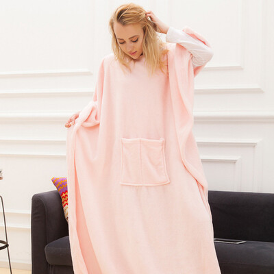 

Toponeto Wearable Blanket with Sleeves Arms Comfy Plush Sleeved TV Thrrows Wrap Robe