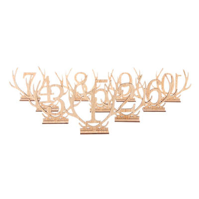 

20pcs 1 to 20 Wooden Table Numbers Holder for Wedding Party Seat Decor