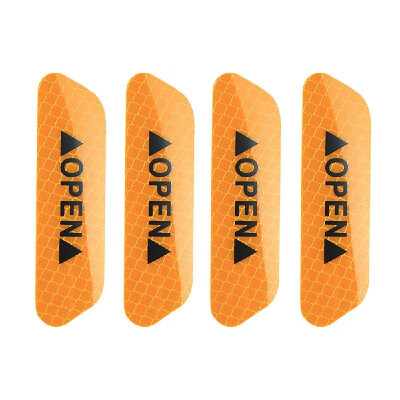 

4PCS Car Door Open Tip Reflective Warning Sticker Diamond Grade DIY Water-Resistant Decorative Anticollision Paster for Safety Nee