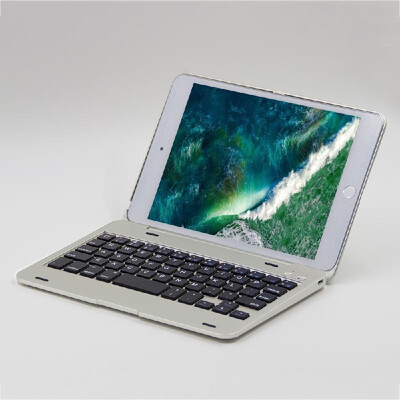 

F1 Wireless BT Keyboard Folding 2 in 1 Case Portable Metal Foldable Stand Cover Holder Keypad for IOS IPad Mini 4