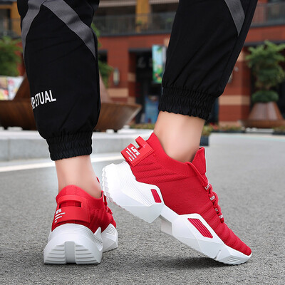

Mens shoes breathable flying woven mesh shoes sports tide shoes fashion week catwalk old shoes
