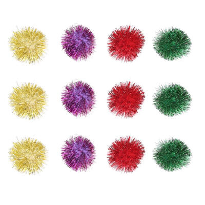 

12pcs Plush Bite Resistant Pet Cat Sound Balls Kitten Chew Interactive Toys