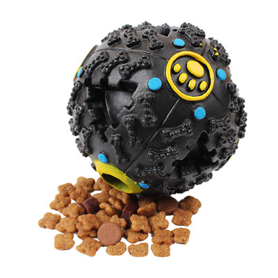 

12 CM Hot Sound Leakage Food Ball Dog Toy Pet Shrieking Ball Puzzle Resistant Teeth Bite Toys