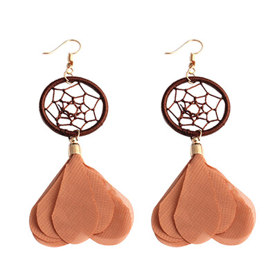 

Ethnic Women Dreamcatcher Fabric Pendant Hook Ear Drop Dangle Earrings Jewelry