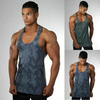 

Fashion Men Gym Clothing Bodybuilding Stringer Vest Tank Top Muscle Shirt