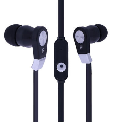 

35mm Wired Stereo In-ear Earphone Flat Cable with Mic for iPhone Android