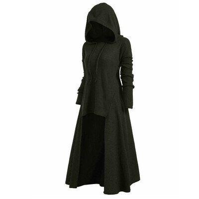 

Nomeni Womens Fashion Hooded Plus Size Vintage Cloak High Low Sweater Blouse Tops