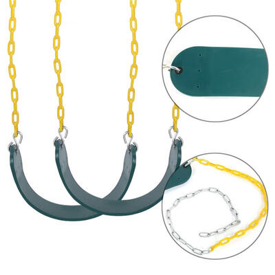 

Greensen 2 Pack Durable Swings Seats Chain Playground Swing Set Accessories with Snap Hooks