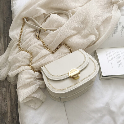 

Ocean bag female 2019 new style texture French small bag wild Messenger saddle bag fashion shoulder bag
