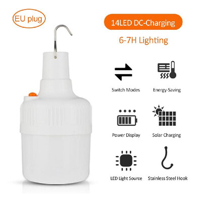 

LEDs Solar Charging-Bulb Lamp Rechargeable Ultra Bright 25 Modes SMD5730 Emergency Light for Camping Outdoor Activities Hotels Ni