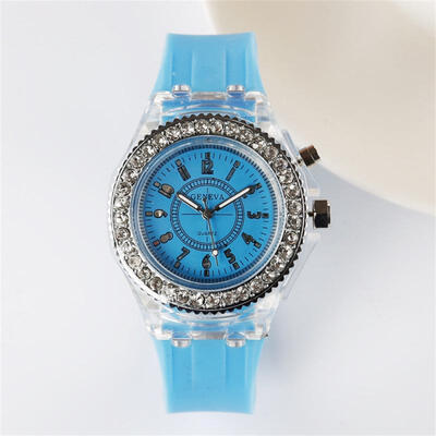 

Transparent Silicone Couple Watches With LED Night Light
