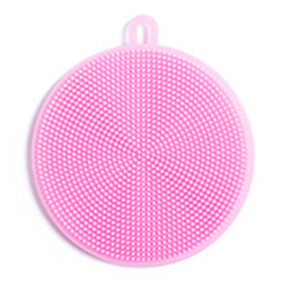 

Silicone Washing Up Brush Kitchen Household Scouring Pad Brush Pot Artifact Wash Pot Brush Yellow