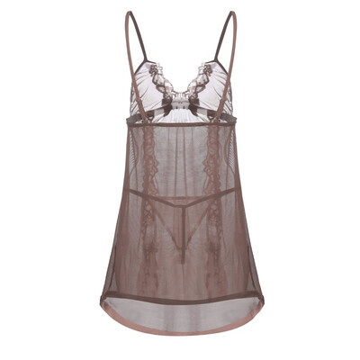 

Toponeto Fashion Women Lace Lingerie Clubwear Deep V-Neck Backless Nightdress Sleepwear