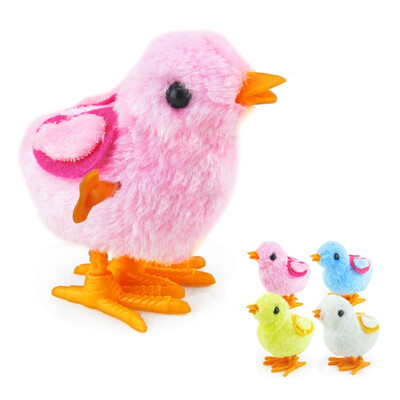 

1 PC Cartoon Chick Wind Up Clockwork Toys Lovely Kids Plush Wind-up Walking Toys Baby Toys