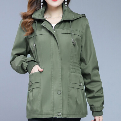 

〖Follure〗Womens Winter Fashion Solid Color Long-Sleeved Windshield Coat Cardigan
