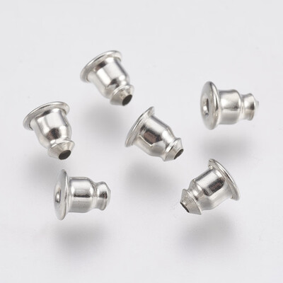 

Iron Ear Nuts Findings Bell Platinum 5x45mm Hole 08mm