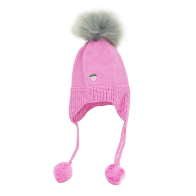 

Cute Kids Girls Fruit Print Winter Warm Hat Pompom Beanies Cap Knitted Hats