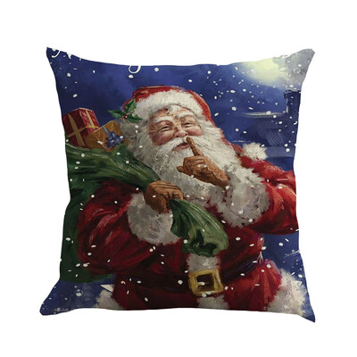 

Tailored Christmas Cotton Linen Sofa Car Home Waist Cushion Cover Throw Pillow Case