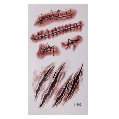 

10pcs 3D Cut Wound Temporary Tattoo Stickers Waterproof Body Art