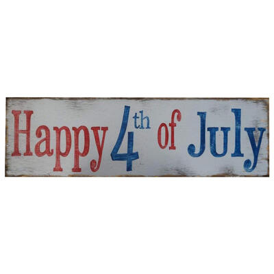 

Wooden Vintage Sign Board Independence Day Hanging Board Craft for Home