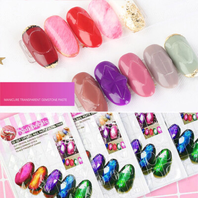 

〖Follure〗Nail Tool Gem Mould Transparent Plastic Sheet Mould Nail Gem Paste