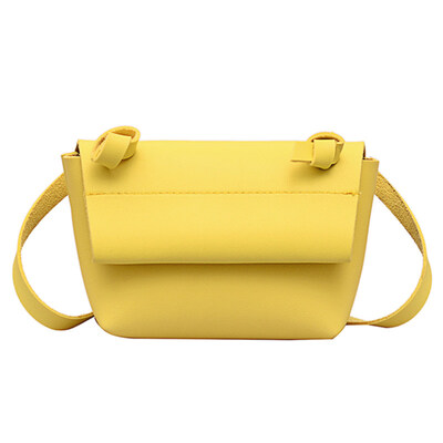 

Casual Solid Color Women Faux Leather Flap Square Crossbody Pouch Shoulder Bag
