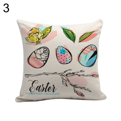 

Easter Rabbit Egg Cute Pillow Case Sofa Waist Throw Cushion Cover Bedroom Decor