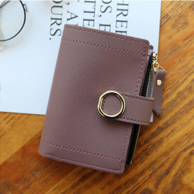 

Womens Bifold Pocket Wallet Mini Purse With Zip Coin Pocket