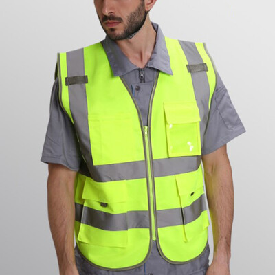 

Unisex High Visibility Reflective Multi Pockets Outdoor Work Safety Vest